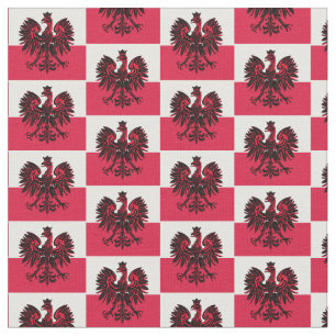 Drapeau polonais et aigle polonais, tissu branché