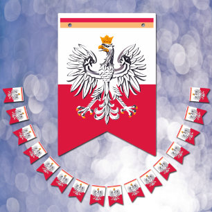 Drapeau polonais et Parti Pologne Aigle bannières
