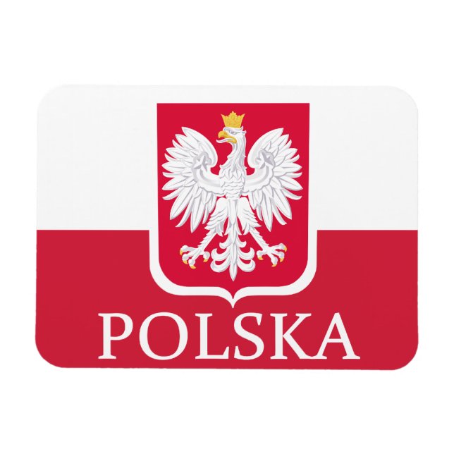 Drapeau polonais Polska Armoiries Flex Magnet (Horizontal)