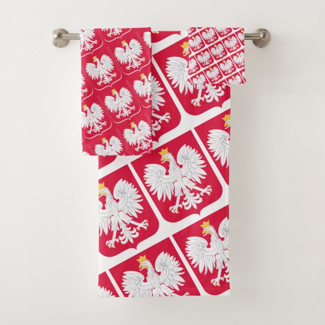 Drapeau polonais & serviette Pologne, fans de voya (En situation)