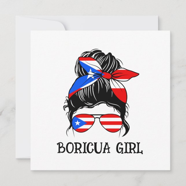 Drapeau Porto Rico fille mignonne Boricua (Devant)