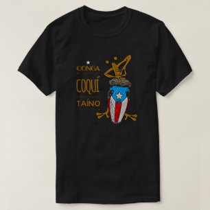 Drapeau Portoricain Conga Coqui Taino T-Shirt