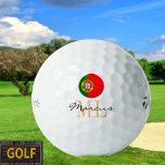 Drapeau portugais monogramme & balles de golf Port<br><div class="desc">GOLF BALL : Portugal & drapeau portugais Boules monogrammes pour patriotes nationaux,  faites ressortir votre ballon / facile à trouver - amour mon pays,  voyage,  vacances / fans de sports</div>