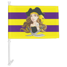 Drapeau, pourpre et jaune de Madame pirate