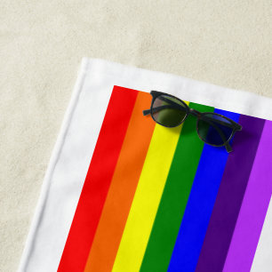 Drapeau Rainbow LGBTQ+ élégant serviette de plage 