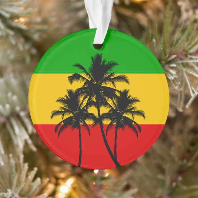 Drapeau Rasta Palmiers Tropicaux Noël (Arbre)