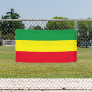 Drapeau Rastafari bannière personnalisée