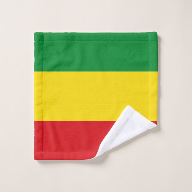 Drapeau rastafari éthiopien Rasta (Gant de toilette)