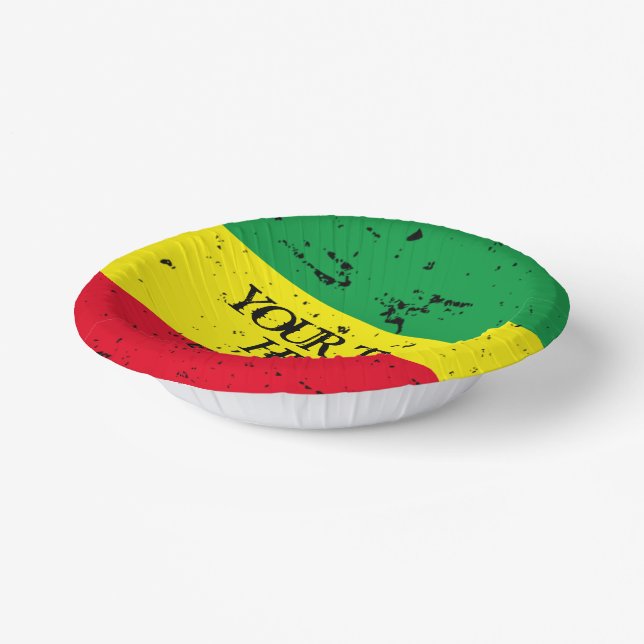 Drapeau Rastafari reggae thème personnalisé bols e (Angulaire)