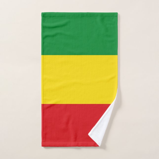 Drapeau rastafarien Rasta Ethiopie (Serviette à main)