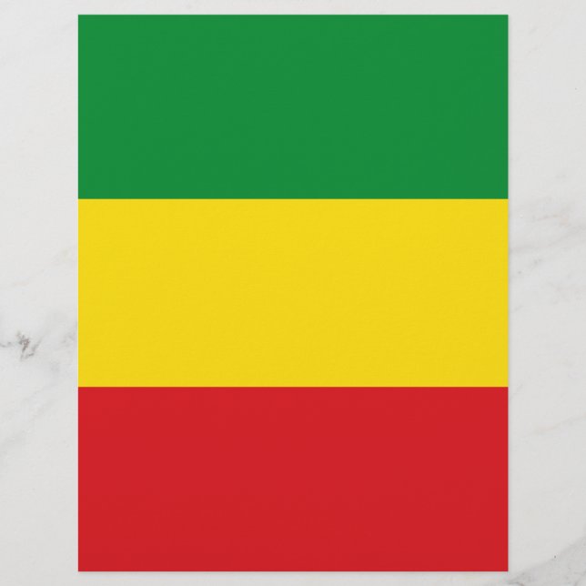 Drapeau rastafarien Rasta Ethiopie (Devant)