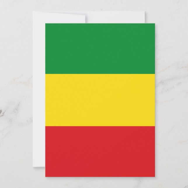 Drapeau rastafarien Rasta Ethiopie (Devant)
