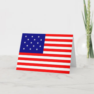 Drapeau rayé 15 étoiles/15 - Carte