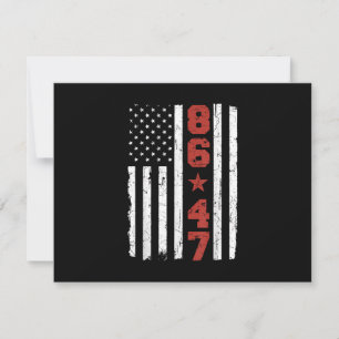 Drapeau rétro Vintage USA 86 47 Anti Trump