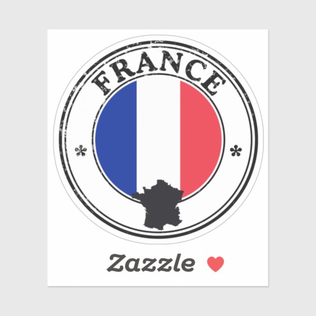 Drapeau Rond Sticker France Pour Portable Book (Feuille)