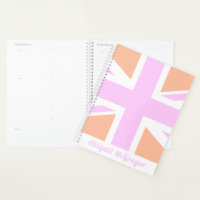 Drapeau rose et orange du Royaume-Uni / Union Jack