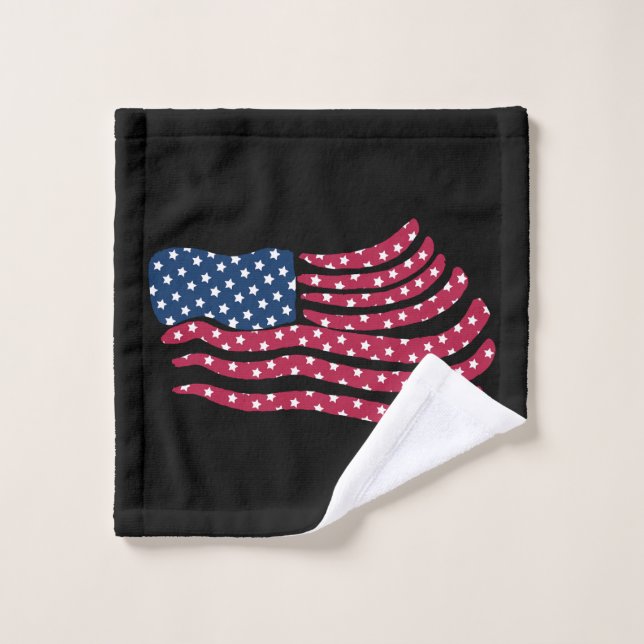 Drapeau Rouge Blanc Et Bleu (Gant de toilette)