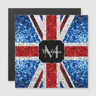 Drapeau rouge bleu blanc brillant parties scintill