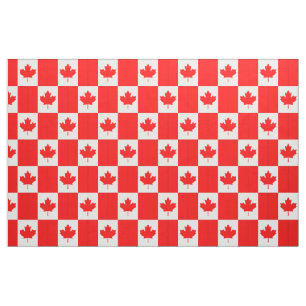 Drapeau rouge Feuille d'érable - Tissu personnali