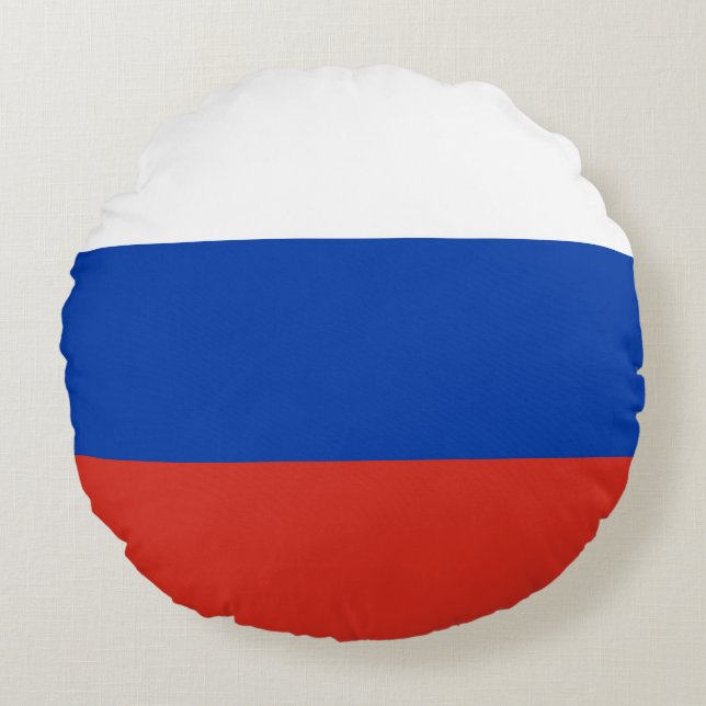 Drapeau russe (Russie) Coussin rond (Devant)