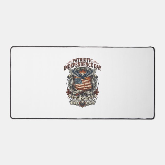 Drapeau Rust Patriotique Survivant Zombie Apocalyp (Recto)