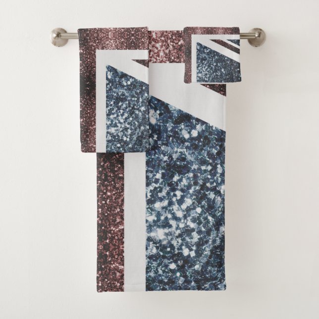 Drapeau rustique UK rouge bleu étincelants parties (En situation)