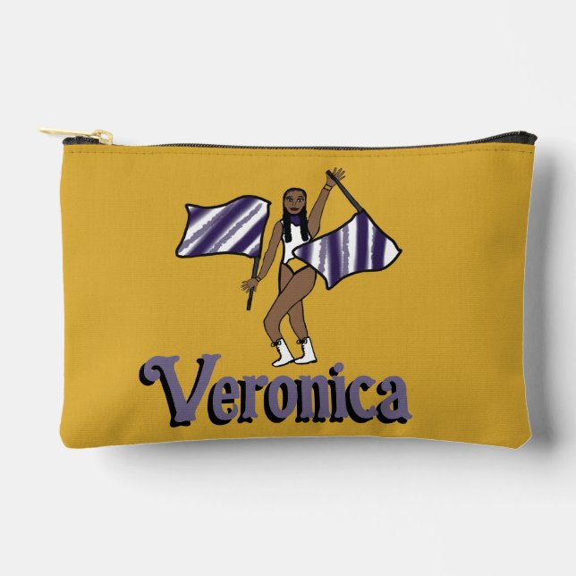 Drapeau / Sac Accessoire Garde Couleur Jaune/Viole (Recto)
