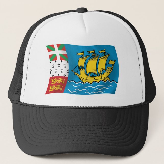 Drapeau Saint-Pierre-et-Miquelon Casquette (Devant)