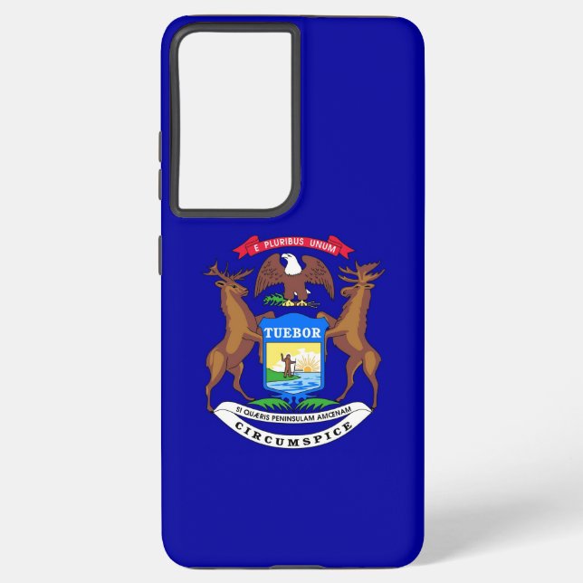 Drapeau Samsung Galaxy S21 Ultra Coque Michigan (Verso)