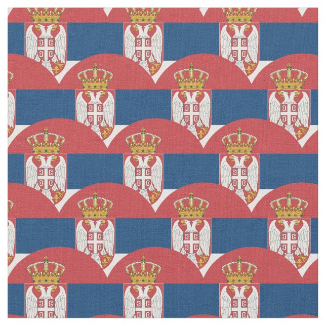 Drapeau serbe et tissu branché serbe/mode (Fermer)