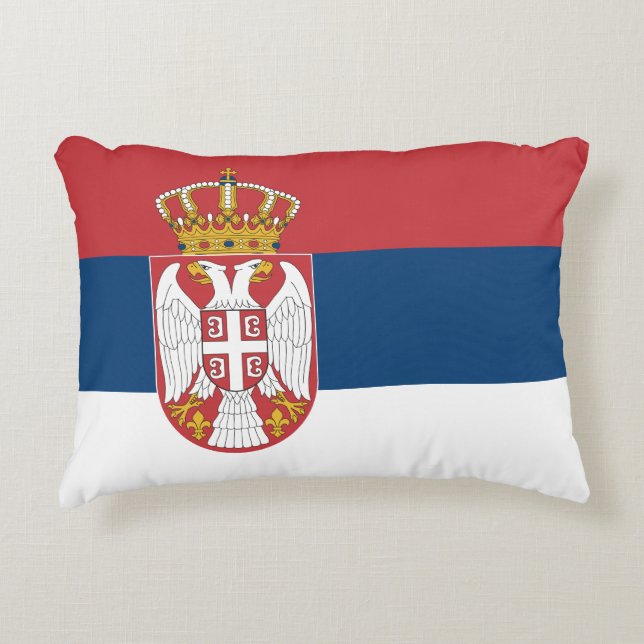 Drapeau serbe sur le Coussin (Devant)