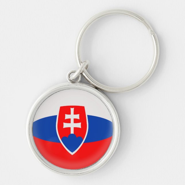 Drapeau slovaque de la Slovaquie de porte-clés (Devant)
