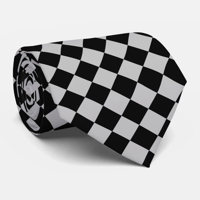 Drapeau sport Cravate noir et gris (Roulé)
