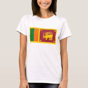 Drapeau Sri Lanka x Carte T-shirt