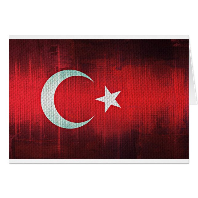 Drapeau stylisé de Turquie (Devant horizontal)