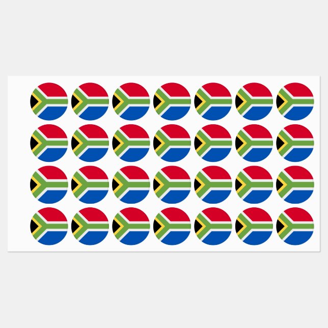 Drapeau sud-africain Fer en Étiquette (Feuille)
