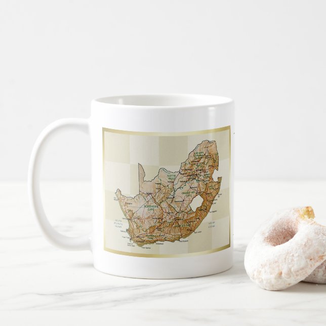 Drapeau sud-africain + Plan Mug (Avec donut)