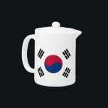 Drapeau sud-coréen<br><div class="desc">Élégante théière avec drapeau de la Corée du Sud. Ce produit est personnalisable.</div>