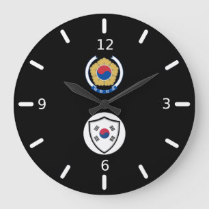 Drapeau sud-coréen grande horloge