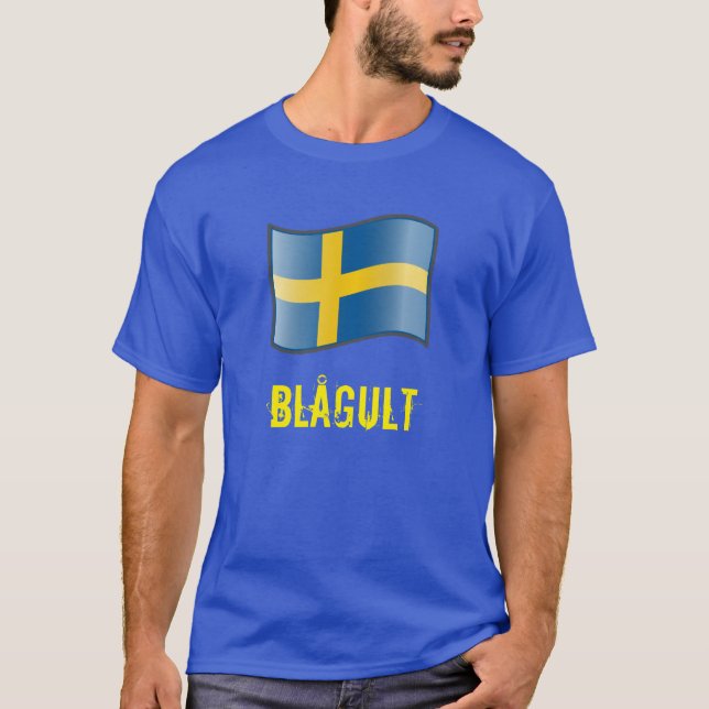 Drapeau Suède Blågult T-Shirt (Devant)