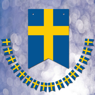 Drapeau suédois & drapeaux de fête Suède / mariage