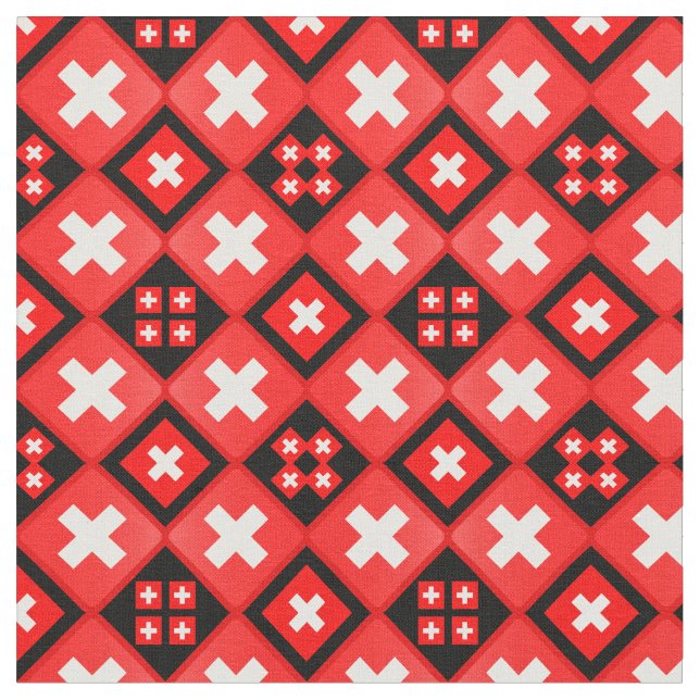 Drapeau suisse et mode suisse branchée Tissu (Fermer)