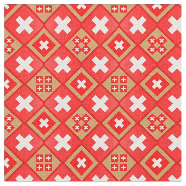 Drapeau suisse et mode suisse branchée Tissu (Fermer)