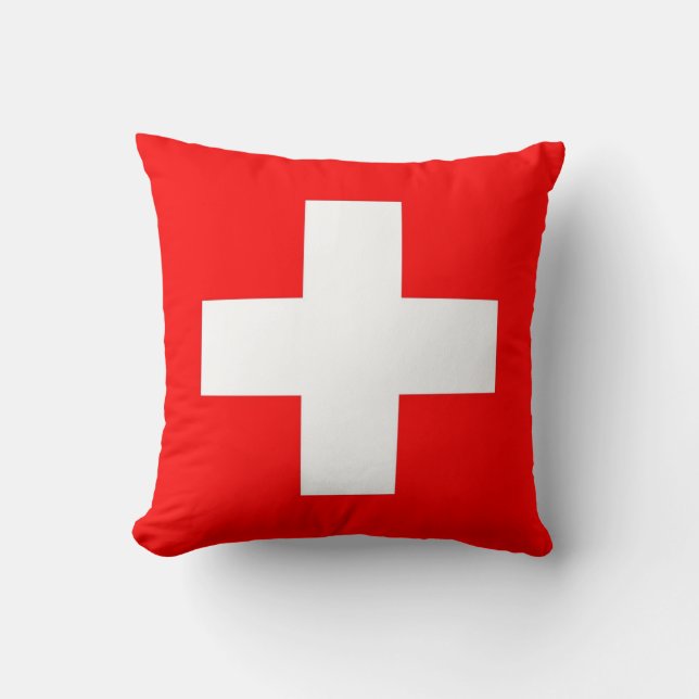 Drapeau suisse sur le Coussin américain MoJo (Recto)