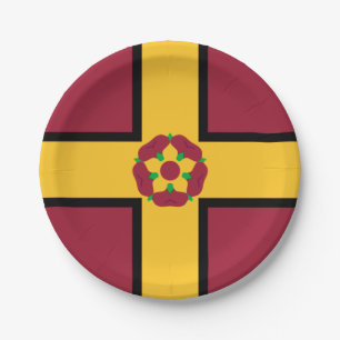 Drapeau sur assiettes en papier du Northamptonshir