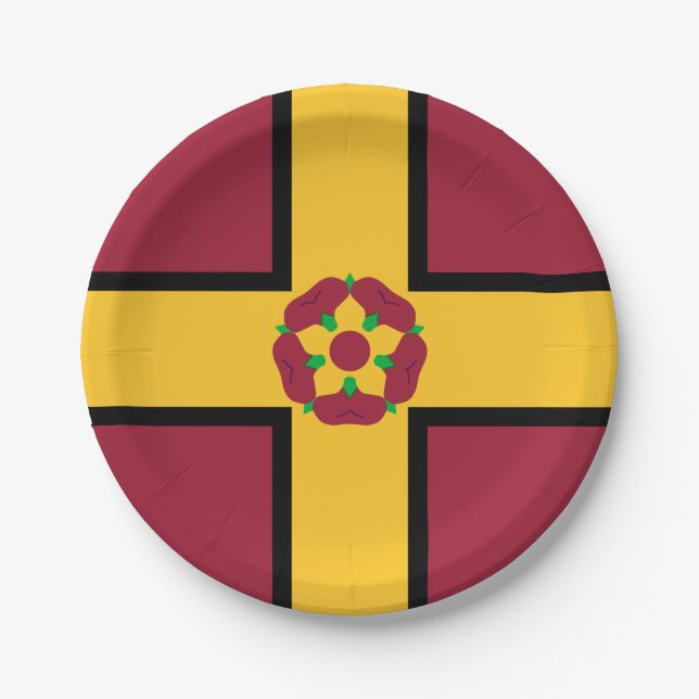 Drapeau sur assiettes en papier du Northamptonshir (Devant)