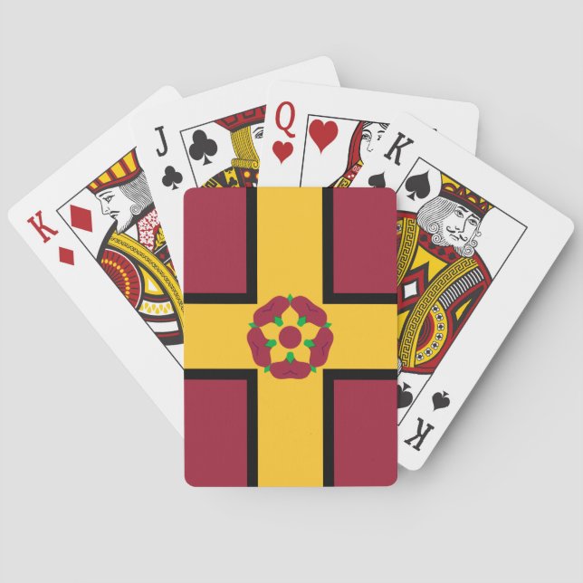 Drapeau sur les cartes à jouer du Northamptonshire (dos)