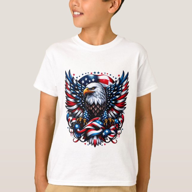 Drapeau T-shirt enfant patriotique (Devant)
