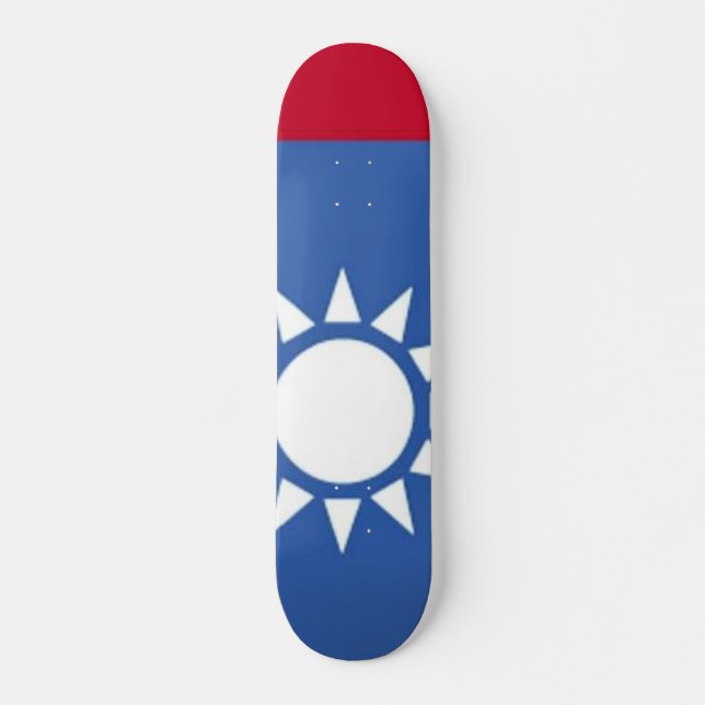 Drapeau Taïwan White Sun Skateboard (Devant)