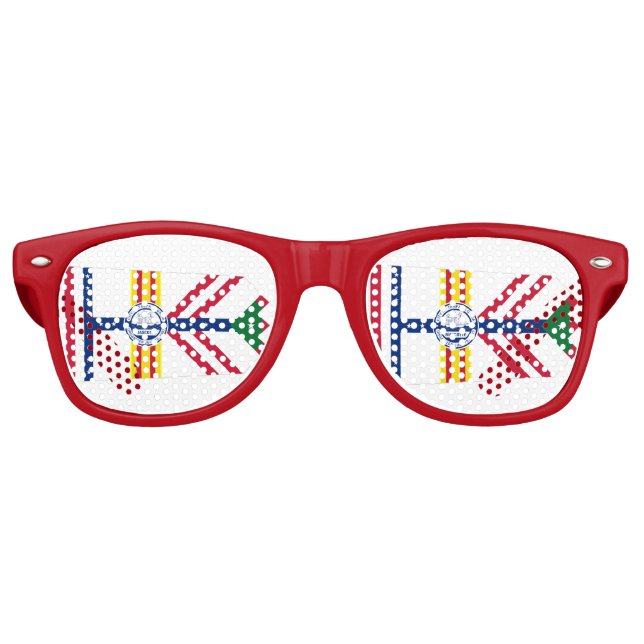 Drapeau Tampa, Floride Lunettes de soleil Retro (Devant)
